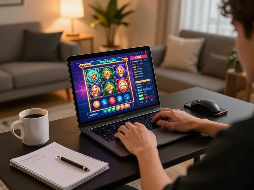 Experience the excitement of CM88 through engaging online casino gameplay on a modern laptop.