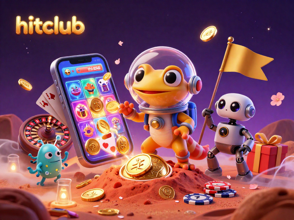 Experience thrilling gaming with hitclub as a Martian gecko uncovers a golden casino adventure!