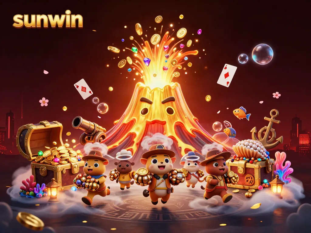 Experience thrilling gameplay with sunwin’s vibrant 3D casino scene filled with treasures and adventure.
