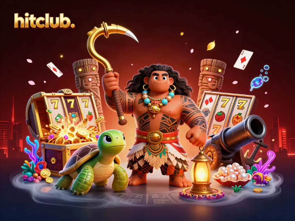Engage in thrilling slot games with hitclub. featuring vibrant characters and dynamic gambling elements.