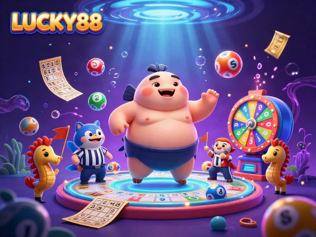 LUCKY88 showcasing thrilling underwater gaming excitement with vibrant elements.